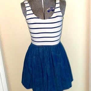 Cute striped dress with heart accents